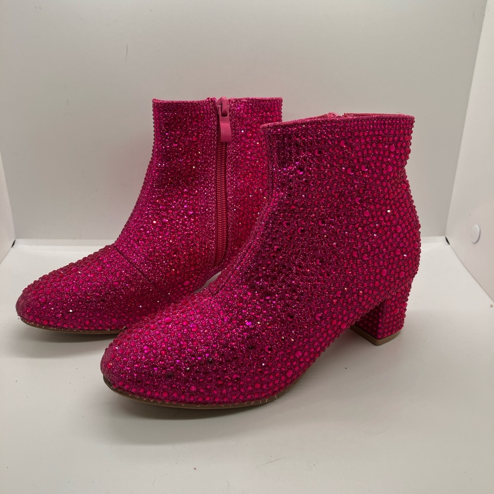 Jewel encrusted boots - Hot pink - Girls 3